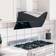 vidaXL Kitchen Hood 51677 90 cm, Weiß, Schwarz